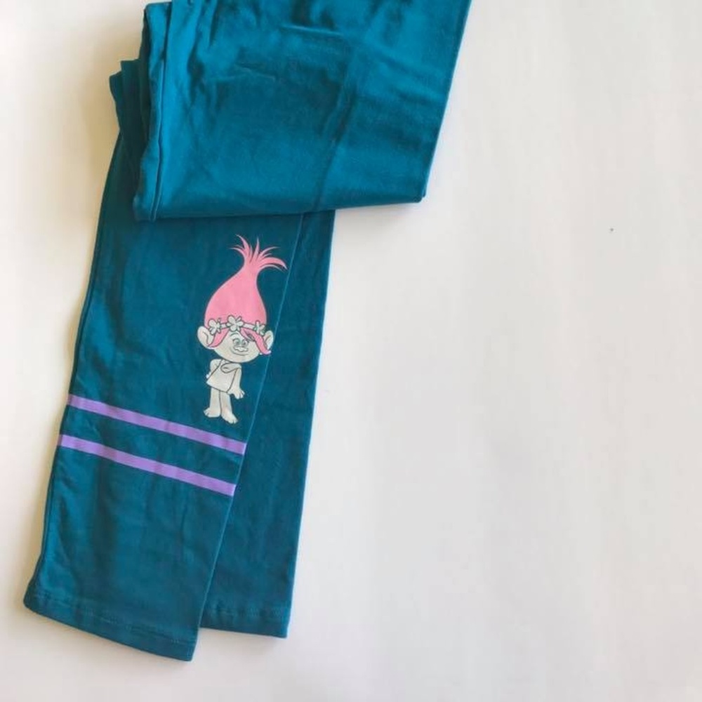 NWT Trolls leggings teal Dreamworks Juniors XS - Picture 5 of 5
